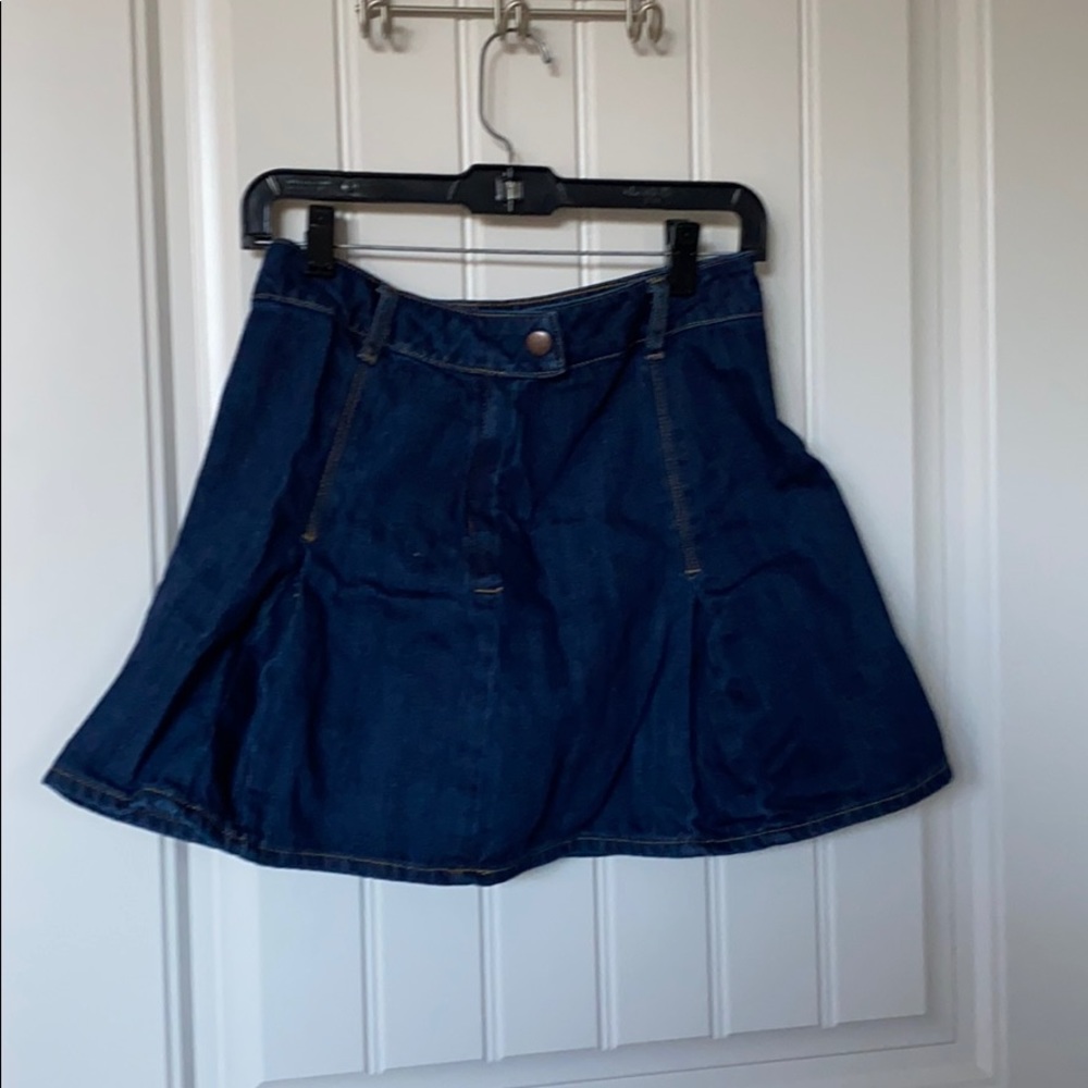High Waisted Denim Mini Skirt
